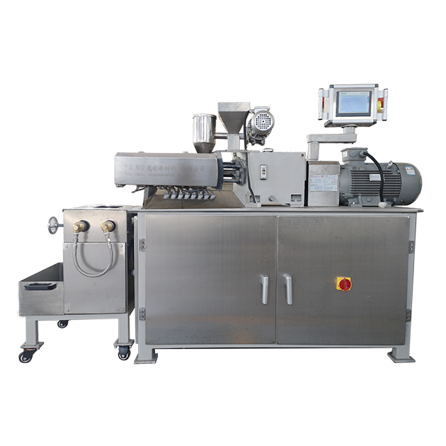 SLJ-32 實驗室雙螺桿擠出機配YPJ-103壓片機（SLJ-32 Lab Twin Screw Extruder Equipped With YPJ-103 Air Cooling Belt).png